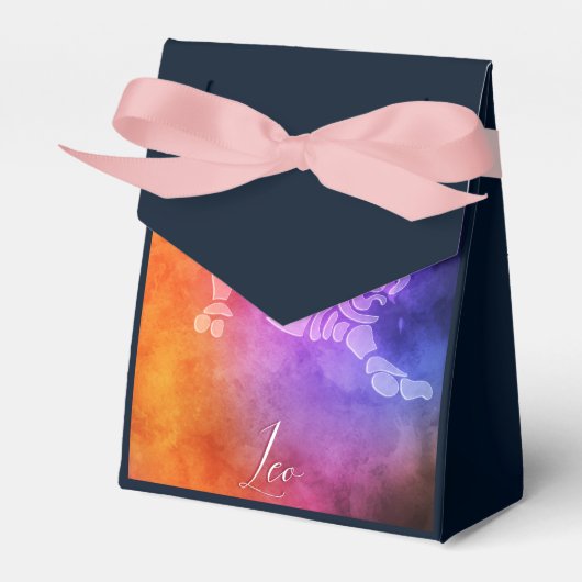 Zodiac: Leo Colorful Snoep Colors Bedankdoosjes (Voorkant Zijde)