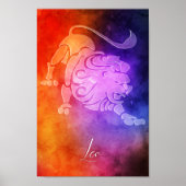 Zodiac: Leo Colorful Snoep Colors Poster (Voorkant)