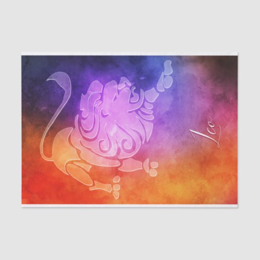 Zodiac: Leo Colorful Snoep Colors Tissuepapier (Voorkant)