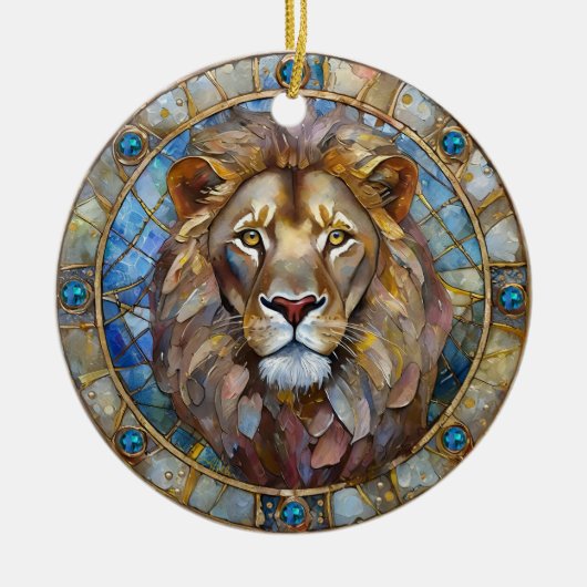 Zodiac - Leo de Leeuw Keramisch Ornament (Voorkant)