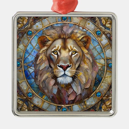 Zodiac - Leo de Leeuw Metalen Ornament (Voorkant)