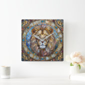 Zodiac - Leo de Leeuw Vierkante Klok (Huis)