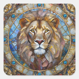 Zodiac - Leo de Leeuw Vierkante Sticker