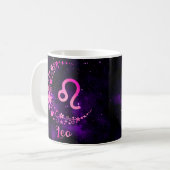 Zodiac Leo Design Coffee Mok Cup (Voorkant links)