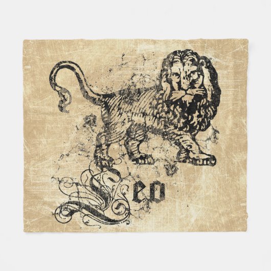 Zodiac Leo Fleece Deken (Voorkant (Horizontaal))