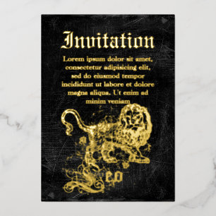  Zodiac Leo Folie Uitnodiging