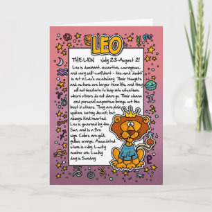Zodiac - Leo Fun Facts Kaart