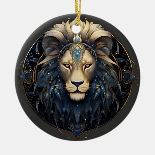 Zodiac Leo gepersonaliseerde astrologie Ornament (Voorkant)