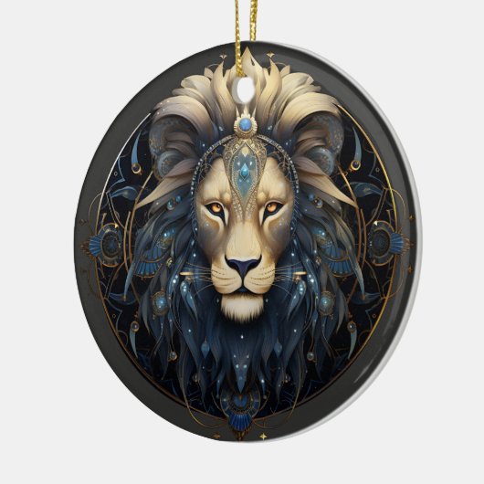 Zodiac Leo gepersonaliseerde astrologie Ornament (Links)