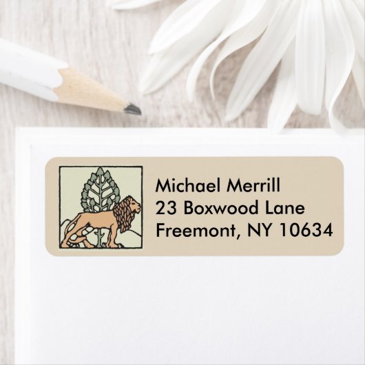 Zodiac Leo Juli het Adres Etiketten van de Terugke (Insitu)