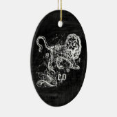 Zodiac Leo Keramisch Ornament (Rechts)