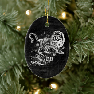 Zodiac Leo Keramisch Ornament