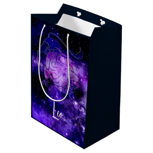 Zodiac: Leo Medium Cadeauzakje (Achterkant Gekanteld)