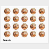 Zodiac Leo - Pas hem aan! Ronde Sticker (Vel)