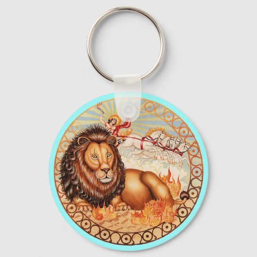 Zodiac Leo - Pas hem aan! Sleutelhanger (Voorkant)
