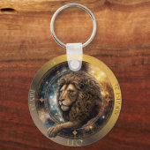 Zodiac Leo Pas NAAM, DATUM aan Sleutelhanger (Voorkant)