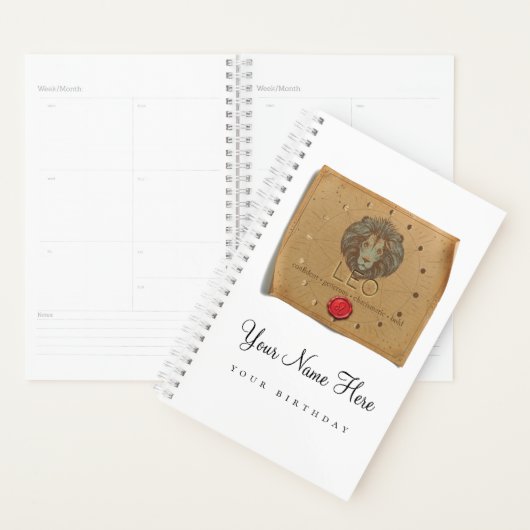 Zodiac - Leo - Personalized Day Planner (Display)