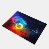 Zodiac: Leo Rainbow Space Deurmat (Schuin)