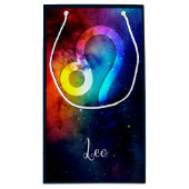 Zodiac: Leo Rainbow Space Klein Cadeauzakje (Achterkant)