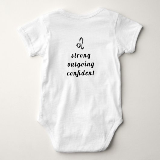 Zodiac Leo Romper (Achterkant)
