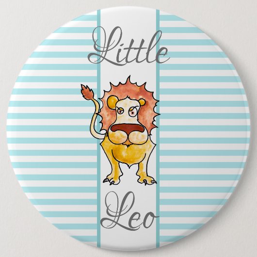 Zodiac Leo Ronde Button 6,0 Cm (Voorkant)