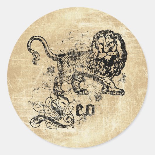 Zodiac Leo Ronde Sticker (Voorkant)