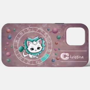 Zodiac Leo Schattige Cat Wheel Planet Astrologie Case-Mate iPhone Case