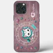 Zodiac Leo Schattige Cat Wheel Planet Astrologie Case-Mate iPhone Case (Achterkant)
