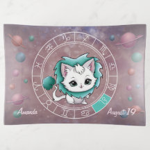 Zodiac Leo Schattigee Kat, Wiel, Planeten, Astrolo