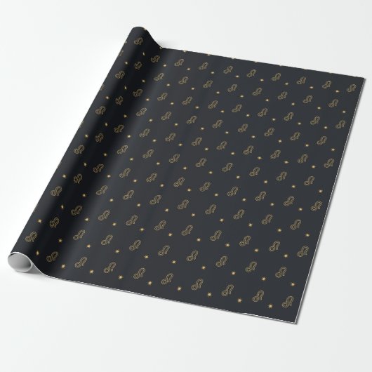 Zodiac Leo teken inpakpapier (Uitgerold)