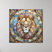 Zodiac - Leo the Lion Canvas Afdruk (Voorkant)