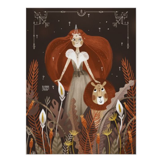 Zodiac Leo van Alexandra Dikaia Perfect Poster (Voorkant)