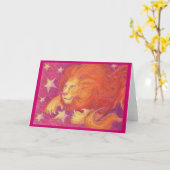 Zodiac Leo-wenskaart Kaart (Gele Bloem)