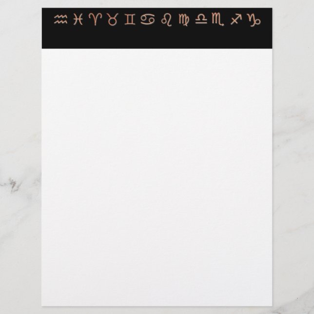 Zodiac Letterhead (Voorkant)