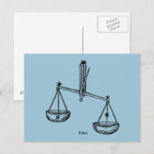 Zodiac: Libra, 1482 Briefkaart (Voorkant / Achterkant)