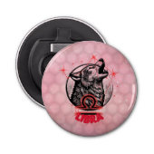 Zodiac Libra Bottle Opener. Button Flesopener (Voorkant)