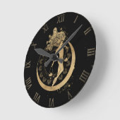 Zodiac Libra | Cosmic Gold en Black Astrology Lar Ronde Klok (Hoek)