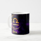 Zodiac Libra Design Coffee Mok Cup (Voorkant links)