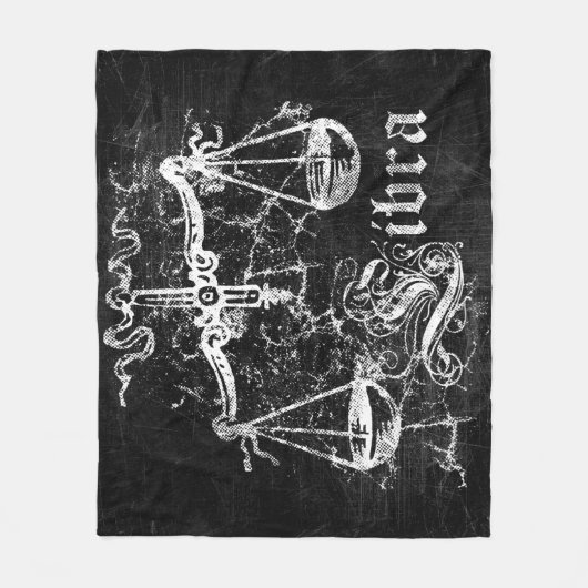 Zodiac Libra Fleece Deken (Voorkant)