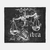 Zodiac Libra Fleece Deken (Voorkant (Horizontaal))