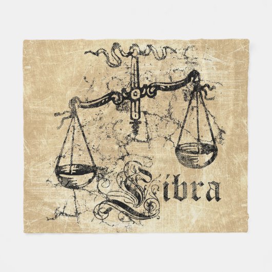 Zodiac Libra Fleece Deken (Voorkant (Horizontaal))