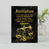  Zodiac Libra Folie Uitnodiging (Staand Voorkant)