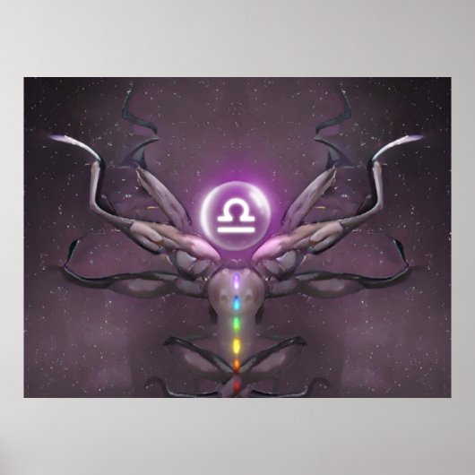 Zodiac Libra Horoscope Sign Poster (Voorkant)