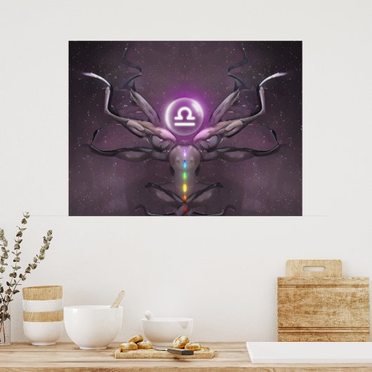 Zodiac Libra Horoscope Sign Poster (Keuken)