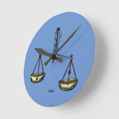 Zodiac: Libra In Color Ronde Klok (Hoek)