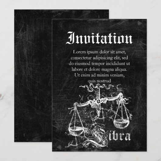 Zodiac Libra Kaart (Voorkant / Achterkant)