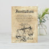 Zodiac Libra Kaart (Staand voorkant)