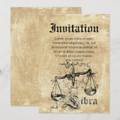 Zodiac Libra Kaart (Voorkant / Achterkant)