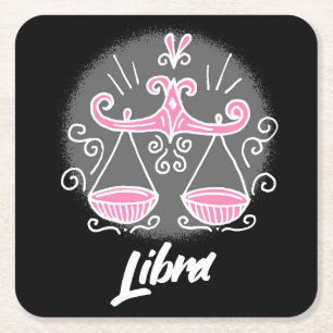 Zodiac Libra Kartonnen Onderzetters