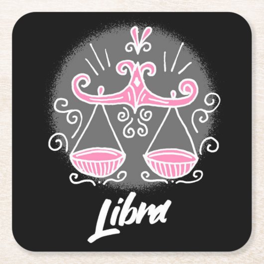 Zodiac Libra Kartonnen Onderzetters (Voorkant)